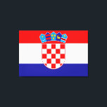 Die Nationalflagge Kroatiens Zastava Hrvatske Leinwanddruck<br><div class="desc">Die Nationalflagge Kroatiens Zastava Hrvatske oder die Tricolor Trobojnica ist eines der Staat Kroatiens. Es besteht aus drei gleichgroßen,  horizontalen Streifen in den Farben Rot,  Weiß und Blau. In der Mitte befindet sich das Wappen Kroatiens. #patriotic #flag #croatia #croatian #zastavahrvatske</div>