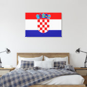 Die Nationalflagge Kroatiens Zastava Hrvatske Leinwanddruck (Insitu (Schlafzimmer))