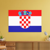 Die Nationalflagge Kroatiens Zastava Hrvatske Leinwanddruck (Insitu (Wohnzimmer))