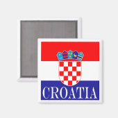Die Nationalflagge Kroatiens Zastava Hrvatske Magnet (Vorderseite/Rückseite)