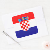 Die Nationalflagge Kroatiens Zastava Hrvatske Quadratischer Aufkleber (Umschlag)