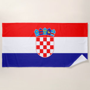 Die Nationalflagge Kroatiens Zastava Hrvatske Strandtuch