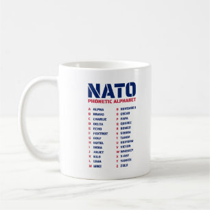 Die NATO Phonetische Alphabet Kaffeetasse