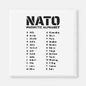 Die NATO Phonetische Alphabet Magnet (Vorne)