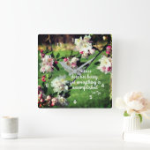 Die Natur beeilt sich nicht zu inspirierendem Zita Quadratische Wanduhr (Zuhause)