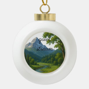 Die Natur, der stille Hüter des Lebens. Keramik Kugel-Ornament