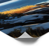 Die Natur, die Stille am See Poster (Ecke)