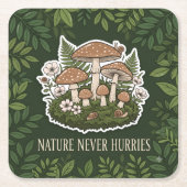 Die Natur Eilt Nie Rechteckiger Pappuntersetzer (Vorderseite)