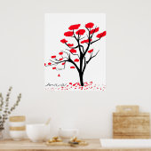 Die Natur in Rot Poster (Küche)