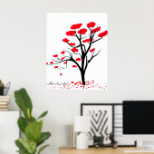 Die Natur in Rot Poster (Heimbüro)