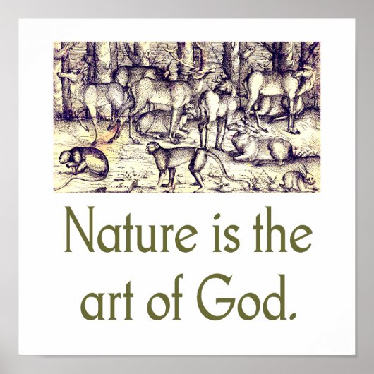 Die Natur ist die Kunst Gottes Poster (Vorne)