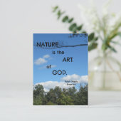 Die Natur ist die Kunst Gottes. Postkarte (Stehend Vorderseite)