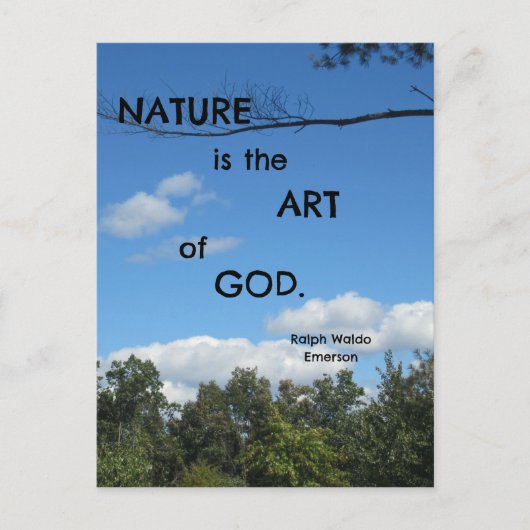 Die Natur ist die Kunst Gottes. Postkarte (Vorderseite)