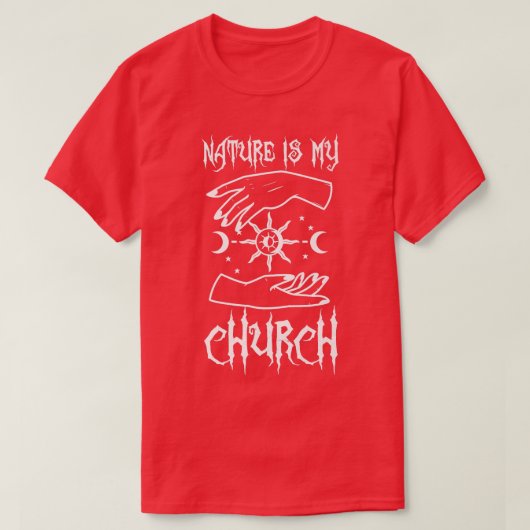 Die Natur ist mein kirchlicher Premium-T - Shirt (Design vorne)