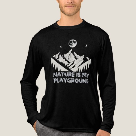 Die Natur ist mein Spielplatz Tri-Blend Shirt (Vorderseite)