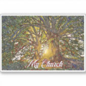 Die Natur ist meine Kirche Aufkleber (Vorderseite)