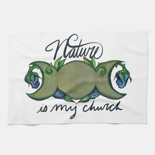 Die Natur ist meine Kirche Geschirrtuch (Horizontal)