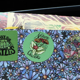 Die Natur ist meine Kirche Pagan Green Witch Druid Runder Aufkleber