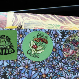 Die Natur ist meine Kirche Pagan Green Witch Druid Runder Aufkleber