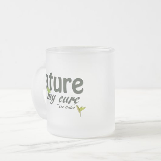 Die Natur ist meine Mattierte Tasse aus Glas (Vorderseite Links)