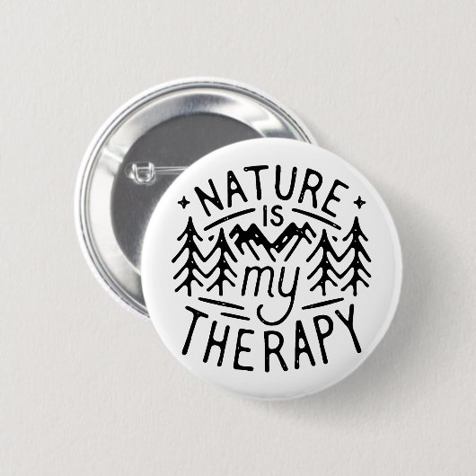 Die Natur ist meine Therapie Button (Vorne & Hinten)