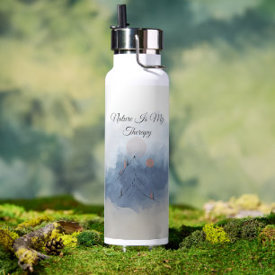 Die Natur ist meine Therapie Minimalistische Ber Trinkflasche