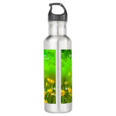 "Die Natur ist. . Zuhause' Buttercups Sunlight Fot Edelstahlflasche (Rückseite)
