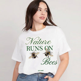Die Natur läuft mit Bienen - Öko-freundliche Humme Tri-Blend Shirt