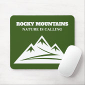 Die Natur nennt Rocky Mountains Outdoor-Wandern Mousepad (Mit Mouse)