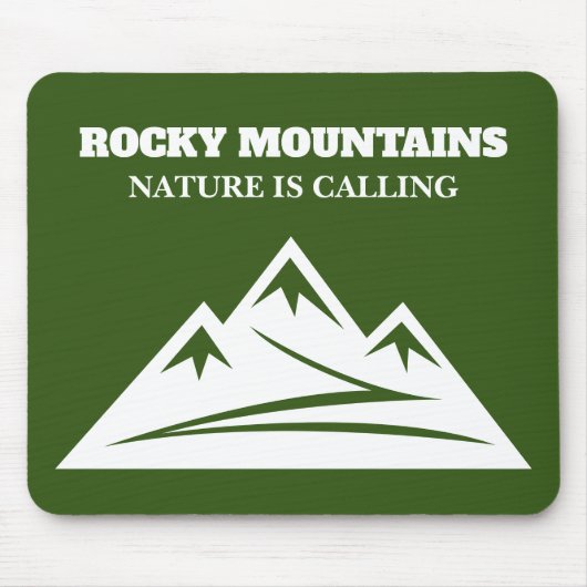 Die Natur nennt Rocky Mountains Outdoor-Wandern Mousepad (Vorne)