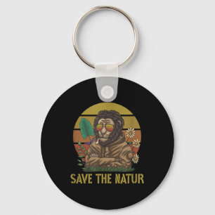 Die Natur Rette die Umwelt der Naturlandschaft Schlüsselanhänger