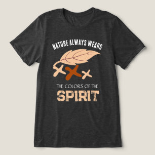 "Die Natur trägt immer" Blatt  Tri-Blend Shirt