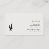 Die Natur und das Landschaftsbild der Pinienwälder Visitenkarte (Rückseite)