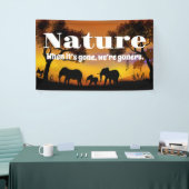 Die Natur und Elefanten schätzen Banner (Messeveranstaltung)