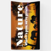 Die Natur und Elefanten schätzen Banner (Vertikal)