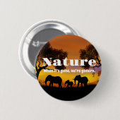 Die Natur und Elefanten schätzen Button (Vorne & Hinten)