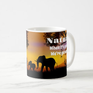 Die Natur und Elefanten schätzen Kaffeetasse