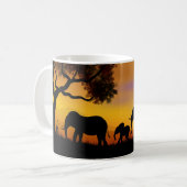 Die Natur und Elefanten schätzen Kaffeetasse (Vorderseite Links)