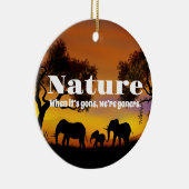 Die Natur und Elefanten schätzen Keramik Ornament (Rechts)