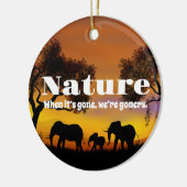 Die Natur und Elefanten schätzen Keramik Ornament (Links)