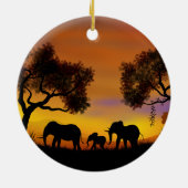 Die Natur und Elefanten schätzen Keramik Ornament (Hinten)