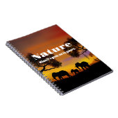 Die Natur und Elefanten schätzen Notizblock (Rechte Seite)