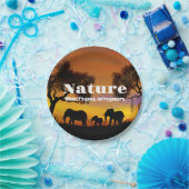 Die Natur und Elefanten schätzen Pappteller (Party)