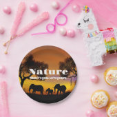 Die Natur und Elefanten schätzen Pappteller (Party)