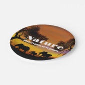 Die Natur und Elefanten schätzen Pappteller (Schrägansicht)