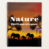 Die Natur und Elefanten schätzen Planer (Vorderseite)