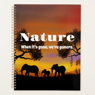 Die Natur und Elefanten schätzen Planer