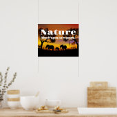 Die Natur und Elefanten schätzen Poster (Küche)
