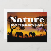 Die Natur und Elefanten schätzen Postkarte (Vorne/Hinten)
