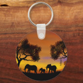 Die Natur und Elefanten schätzen Schlüsselanhänger (Rückseite)